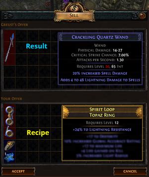 poe wand vendor recipe removed.